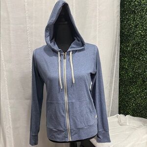 Vuori Heathered Blue Women's Zip-Up Hoodie